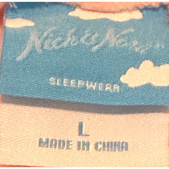 Nick & Nora Women's Sock Monkey Sleepwear Pants Pink Vintage Size Large NWT - Picture 8 of 10